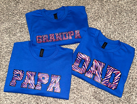 Dad, grandpa and papa t-shirts