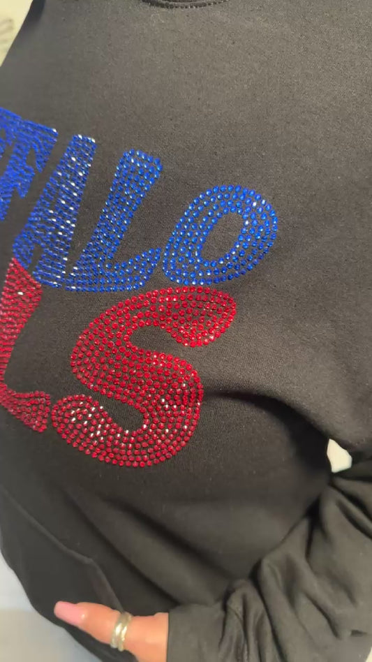 Buffalo rhinestone hoodie